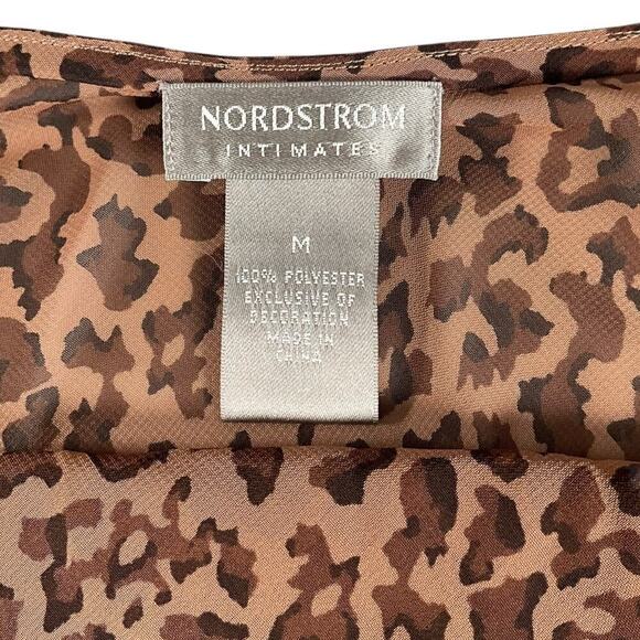 Nordstrom Intimates Size Medium Cheetah Print Sheer Lace Trim Elagent Sleep Wear - Picture 11 of 12